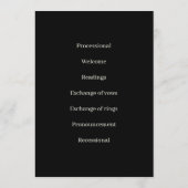 Cérémonie Programme de Mariage Fleurs Rose Cœur (Dos)