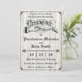 Cérémonie Rustic Vintage Wedding Invitation II (Debout devant)