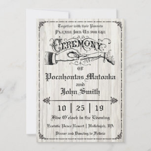 Cérémonie Rustic Vintage Wedding Invitation II