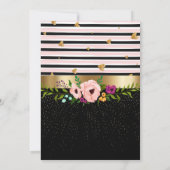 Cérémonie Rustique Florale Mariage Invitation (Dos)