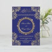 Cérémonie Valima Nikah Faire-part de mariage Gold (Debout devant)