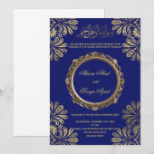 Cérémonie Valima Nikah Faire-part de mariage Gold (Devant / Derrière)