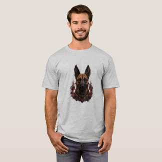 Ceremoniële Belgische Malinois met Krijger Kleding T-shirt