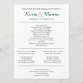 Ceremonieprogramma voor aangepaste silhouetten programma (Achterkant)