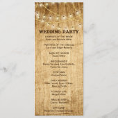 Ceremonieprogramma voor landbruiloft met licht programma (Achterkant)