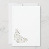 Ceremony Reception Embossed Floral Wedding Kaart (Achterkant)
