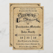 Ceremony Rustic Vintage Wedding Uitnodiging (Voorkant / Achterkant)