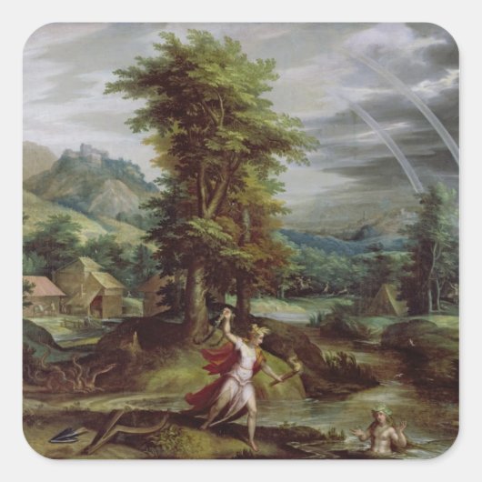 Ceres en Cyane Vierkante Sticker (Voorkant)