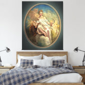Ceres (zomer) van Antoine Watteau Canvas Afdruk (Insitu (Slaapkamer))