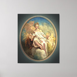 Ceres (zomer) van Antoine Watteau Canvas Afdruk