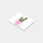 Cereus cactus in een roze pot post-it® notes (Schuin)