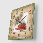 Cerezas Vierkante Klok (Hoek)