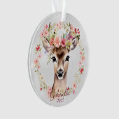 Cerf à couronne de fleurs (devant)