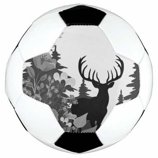 Cerf à grande ramure hors de la forêt (Devant)