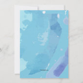 Cerf à l'aquarelle Invitation (Dos)