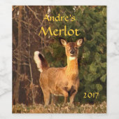 Cerf à Sunrise Étiquette de vin sauvage (Étiquettes simples)