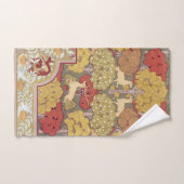 Cerf & Arbre, Écureuil, Oiseau, Baies Rowan Art No (Serviette à main)