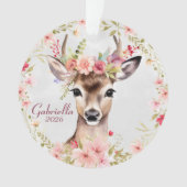 Cerf avec couronne de fleurs (devant)