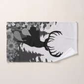 Cerf avec grand rack hors forêt (Serviette à main)