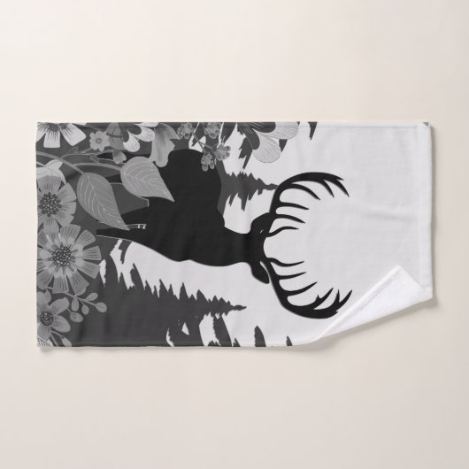Cerf avec grand rack hors forêt (Serviette à main)