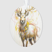 Cerf avec Imaginaire floral sans cou rose (devant)