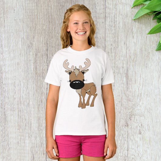 Cerf Avec Un Gros Nez Girls T-Shirt