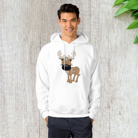 Cerf Avec Un Gros Sweat - shirt à capuche Mens À N