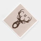 Cerf avec vos serviettes en papier Monogram (Coin)