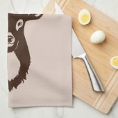 Cerf avec votre serviette Monogram (Quart Plié)