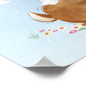 Cerf bébé avec lapins bébé affiche (Coin)