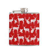 Cerf blanc rustique sur flacon enveloppé de vinyle (Devant)