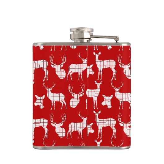 Cerf blanc rustique sur flacon enveloppé de vinyle (Dos)