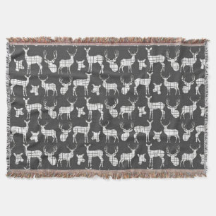 Cerf blanc sur la couverture de jeton gris