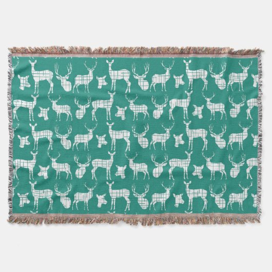 Cerf blanc sur la couverture Turquoise (Devant)