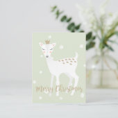 Cerf - Carte postale de Noël (Debout devant)