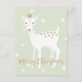 Cerf - Carte postale de Noël (Devant)