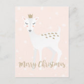 Cerf - Carte postale de Noël (Devant)