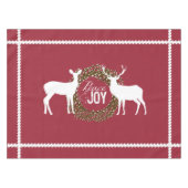 Cerf Cranberry Red Peace Joy Wreath Nappe (Devant (Horizontal))