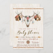 Cerf Crâne Antler Baby Shower Invitations (Devant / Derrière)