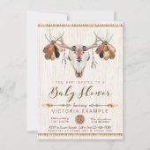Cerf Crâne Antler Baby Shower Invitations (Devant)