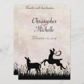 Cerf dans le Faire-part de mariage pré (Devant / Derrière)