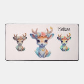 Cerf de Bébé mignon avec Antlers et Fleurs (Recto)