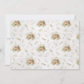 Cerf de forêt | Forêt Invitation de fête d'anniver (Dos)