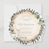 Cerf de forêt | Invitation baby shower (Devant)