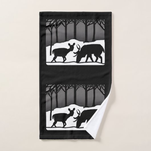 Cerf de neige (Serviette à main)