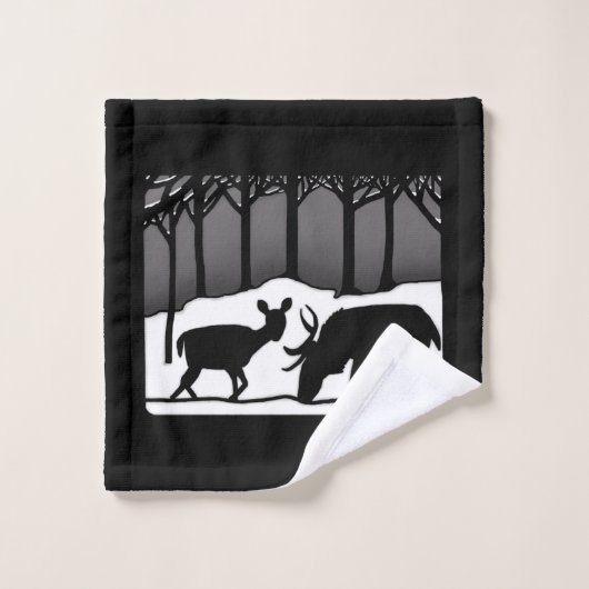 Cerf de neige (Gant de toilette)