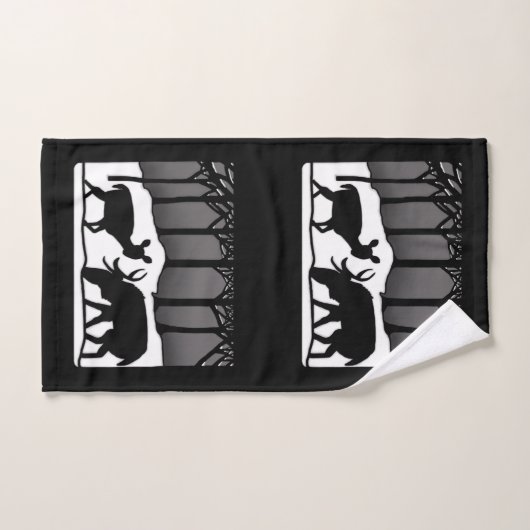 Cerf de neige (Serviette à main)