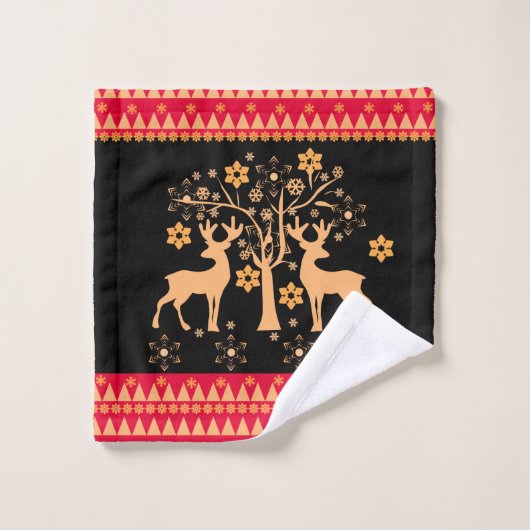 Cerf de Noël (Gant de toilette)