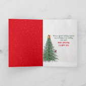 Cerf de Noël avec carte de vacances Casquette Père (Intérieur)