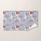 Cerf de Noël dans la forêt. (Serviette à main)